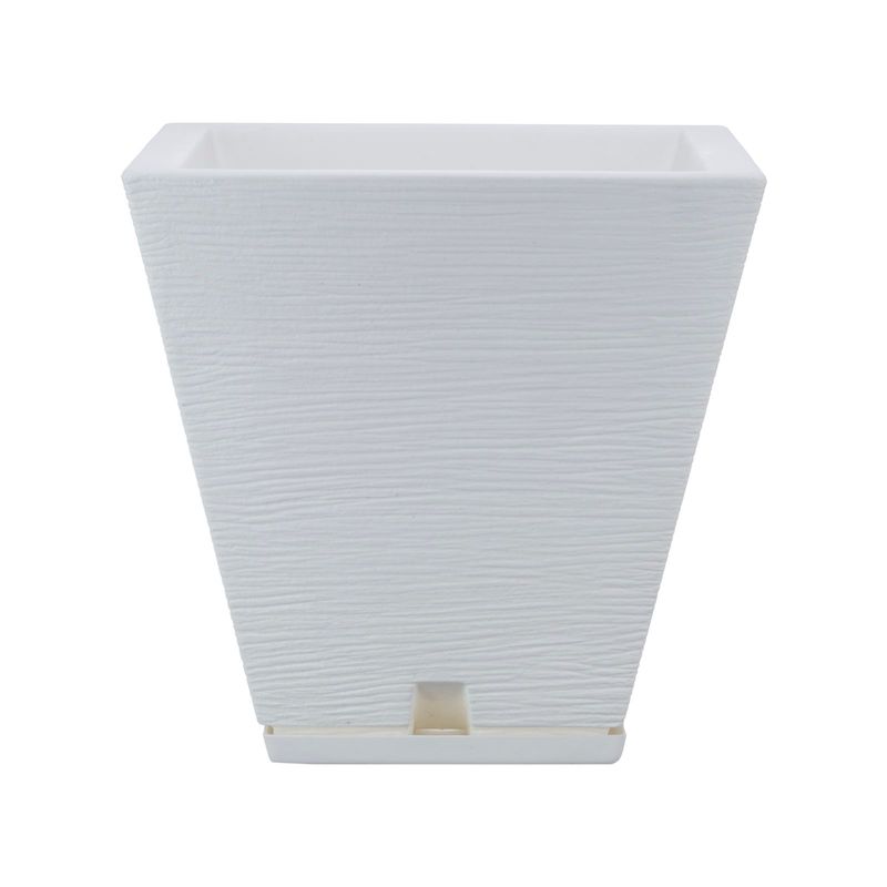 FLORIDIS - MACETERO FLORIDIS BLANCO ZURIQUE 34CM ALTO CON PLATO