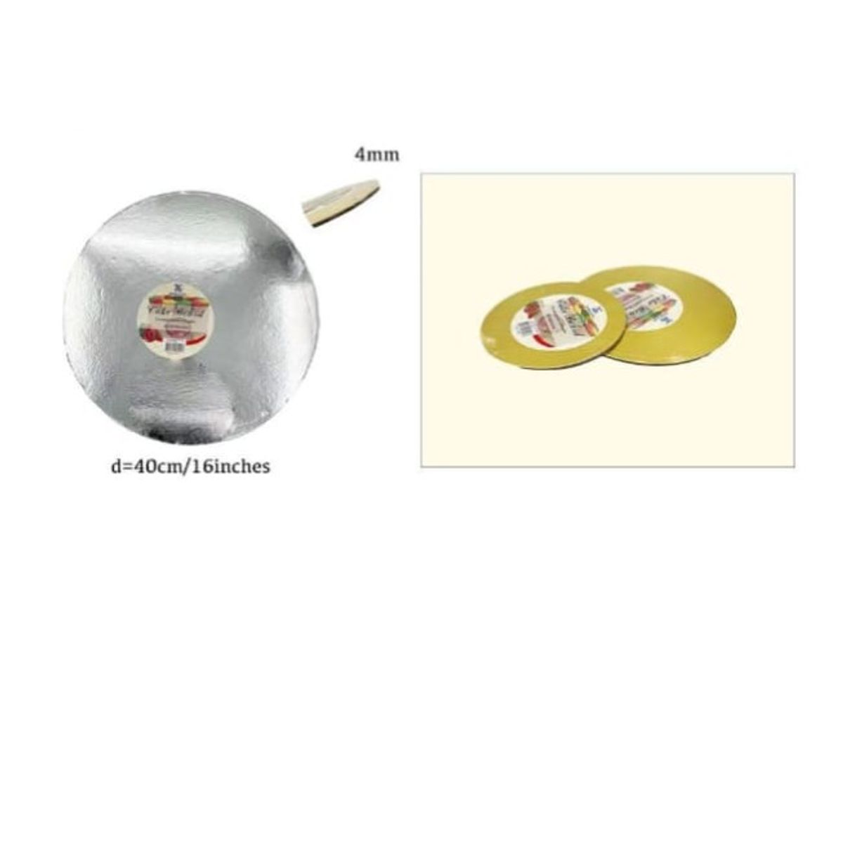 GENERICO - Bandeja De Redonda De Plumavit 40Cm 16In