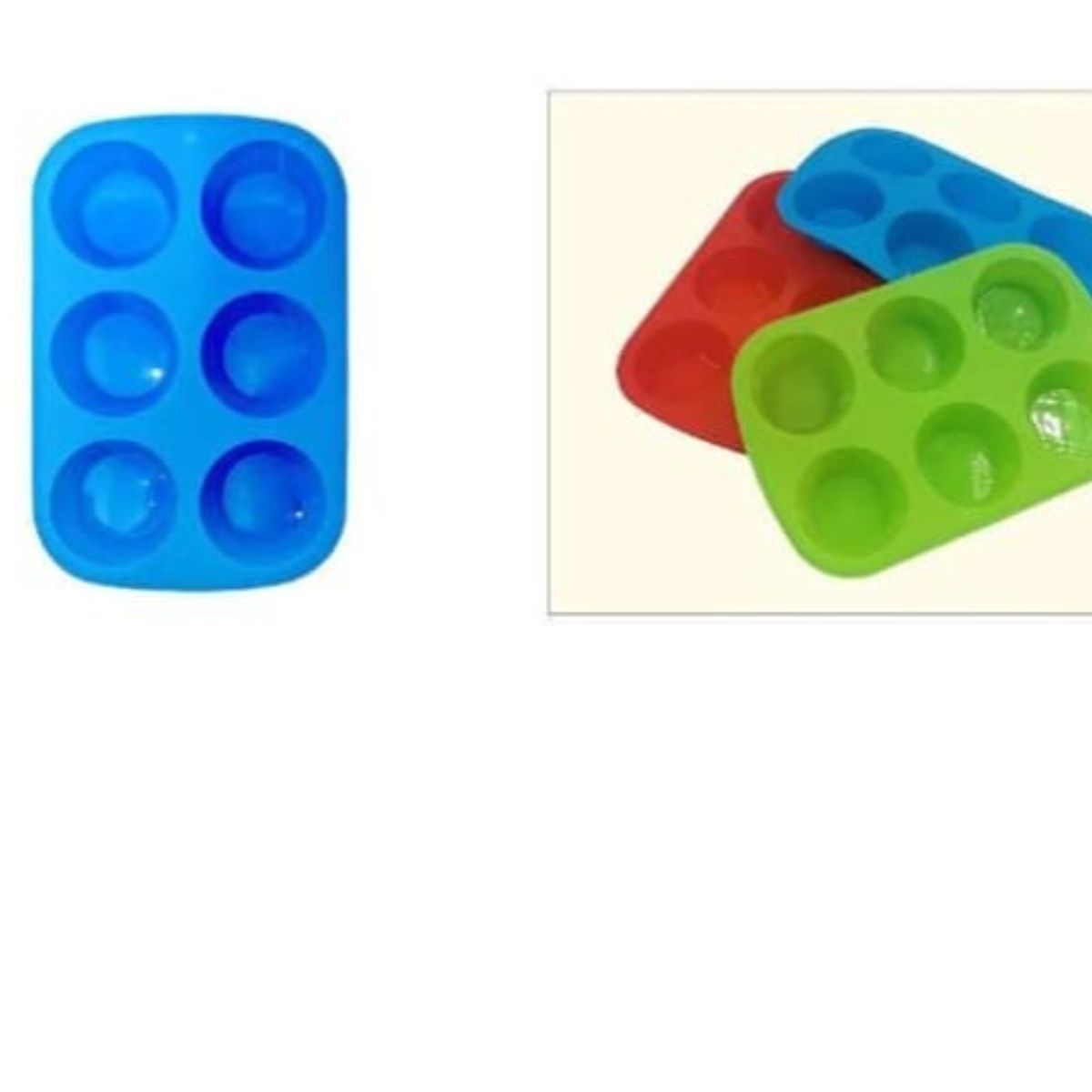 GENERICO - Molde De Silicona De Mini Queque 6 Divisiones