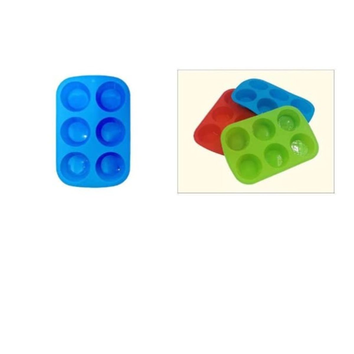 GENERICO - Molde De Silicona De Mini Queque 6 Divisiones