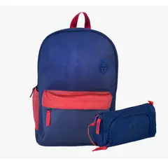 MOOSE - Pack Escolar de Mochila y Estuche U De Chile Azul