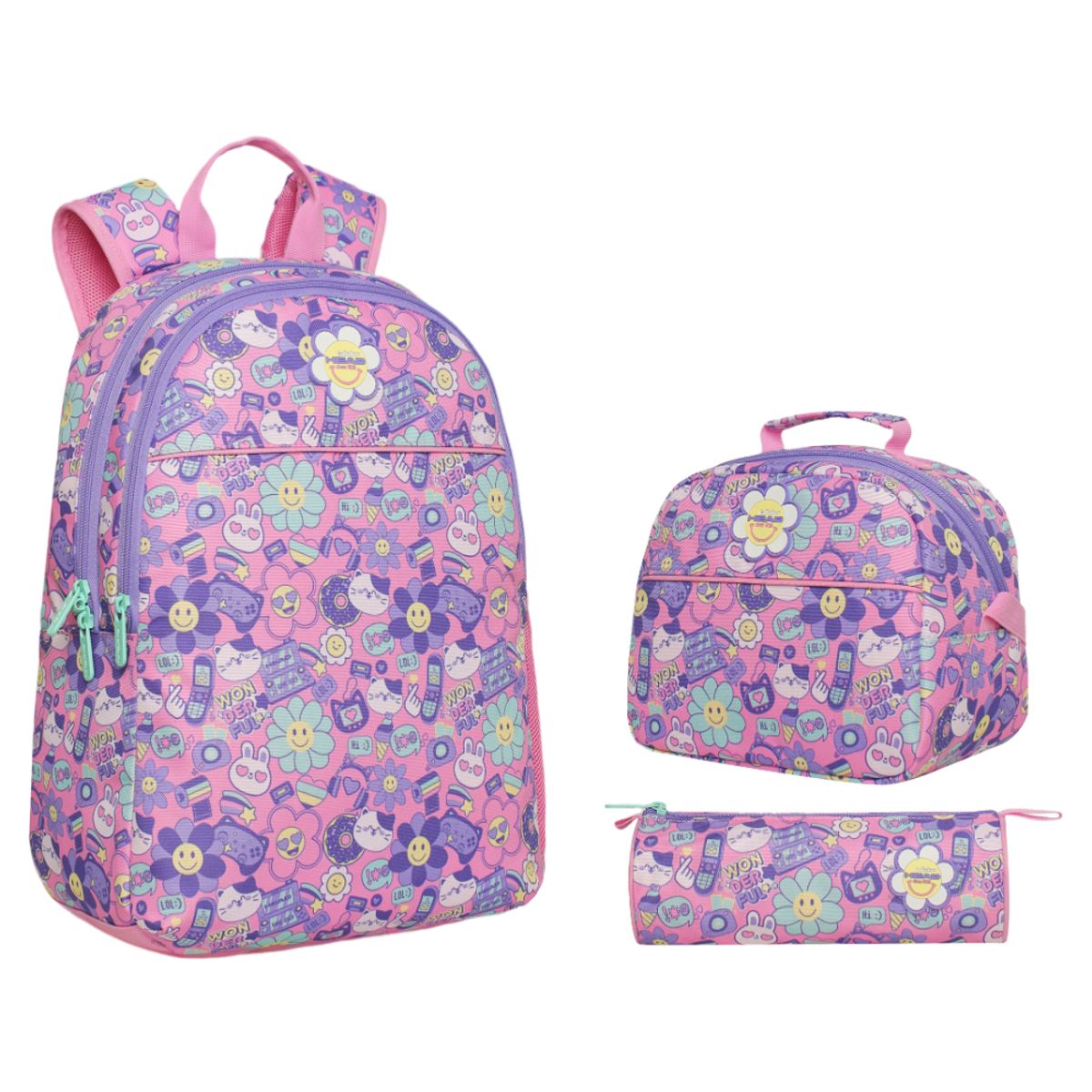 HEAD - Pack Cool Escolar Mujer Emoticones Rosado Head