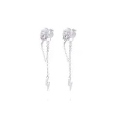 JB JOYAS BARON - Aros de Plata Esterlina 925 Calabera cadenas