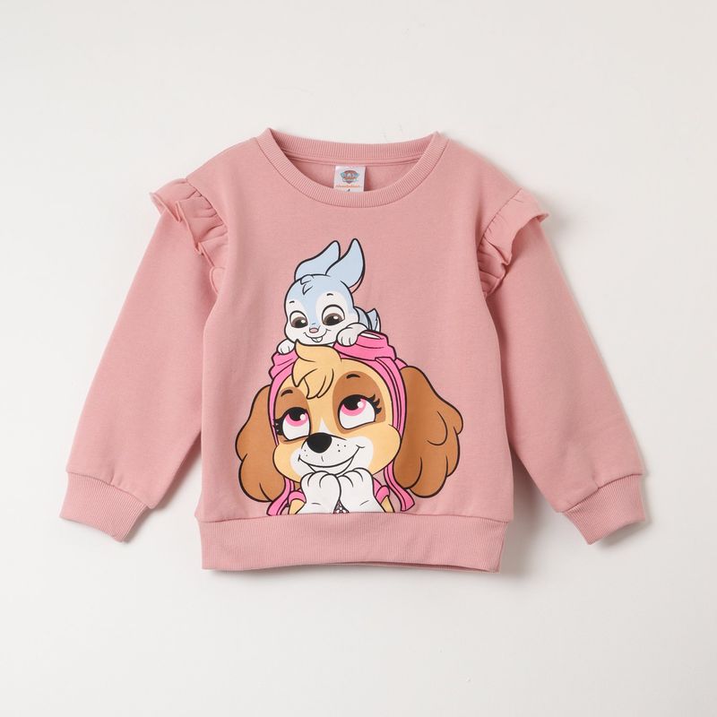 PAW PATROL - Poleron Cerrado Niña Bunny Rosado Paw Patrol