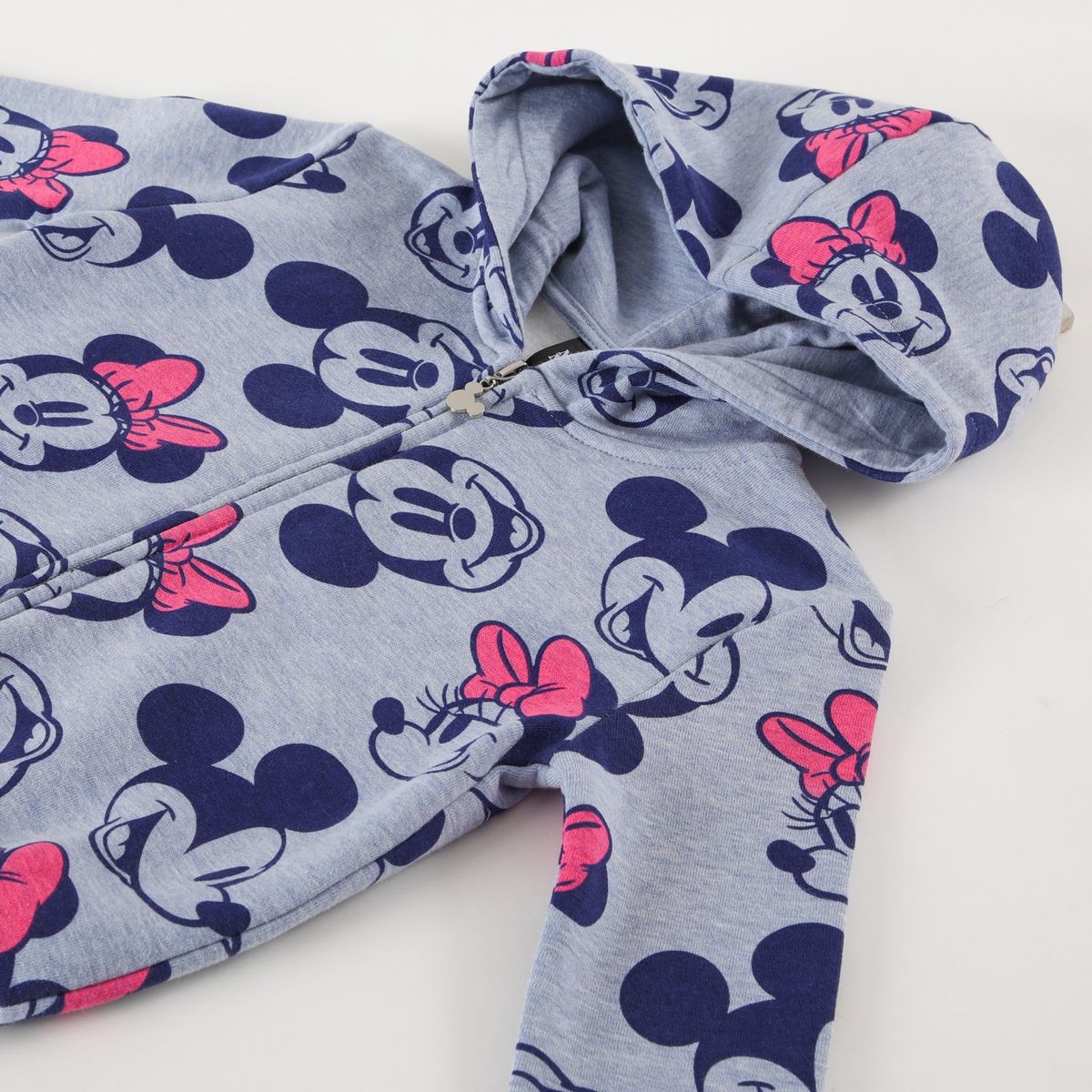 DISNEY - Poleron Niña Minnie Fun Faces Gris Disney