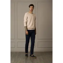 VELEZ - Vélez Sweater Tejido En Algodón Hombre Manga Ranglan Crema