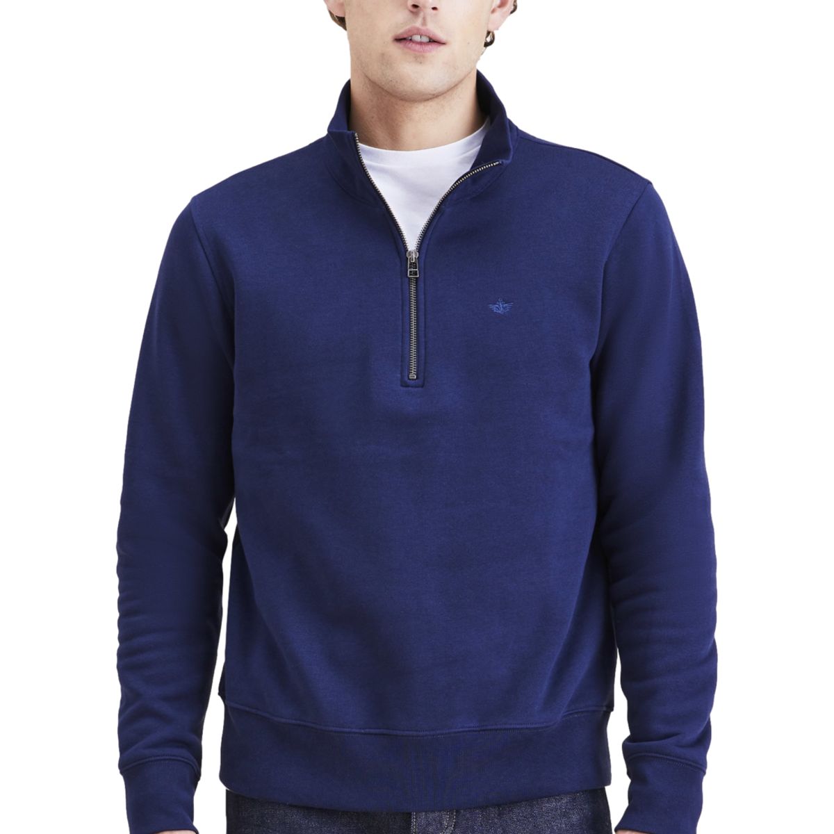 DOCKERS - Sweater Hombre Quarter-Zip Fleece Regular Fit Navy Dockers