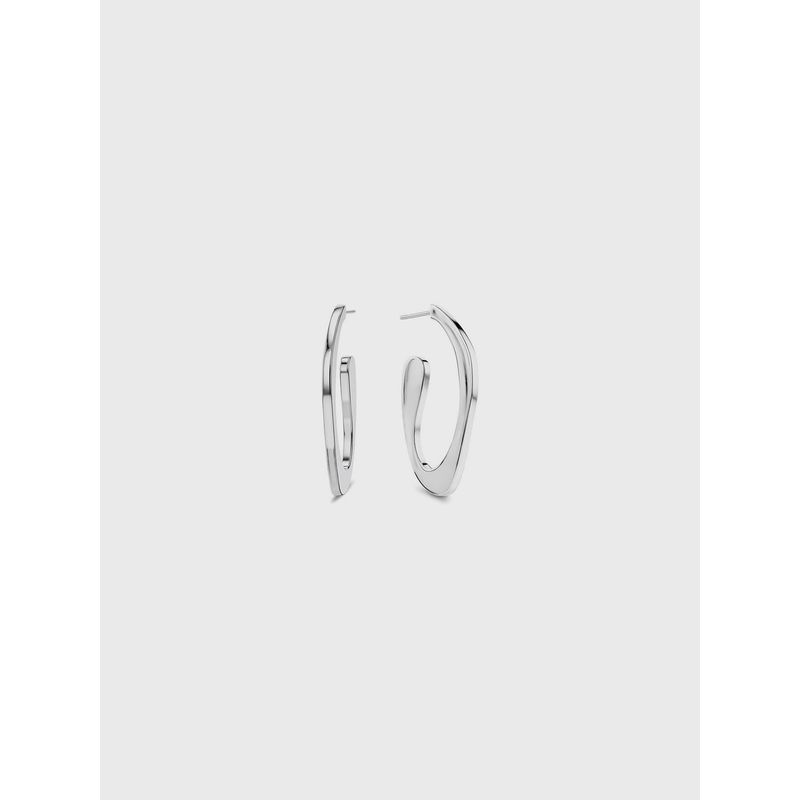 CALVIN KLEIN - Aros Round Organic Plateado Calvin Klein