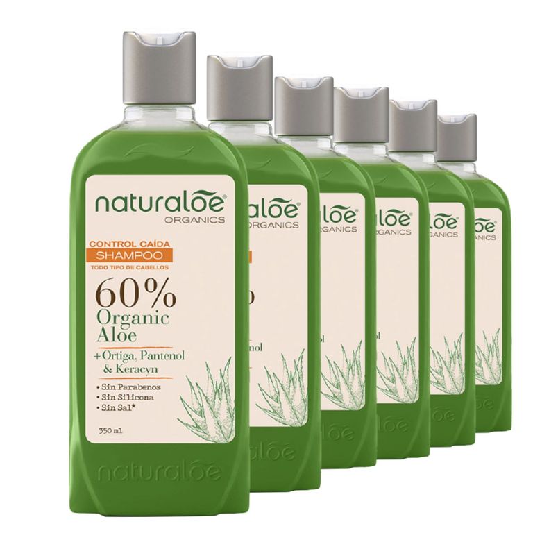 Pack 6 Shampoo Control Caida Normal 350ml ...