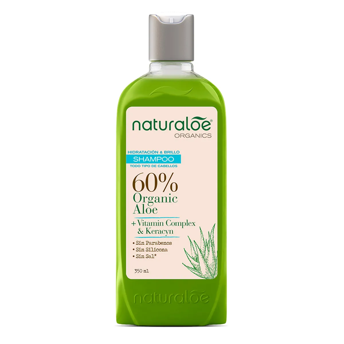 NATURALOE - Pack 3 Shampoo Hidratación y brillo 350 ml Naturaloe