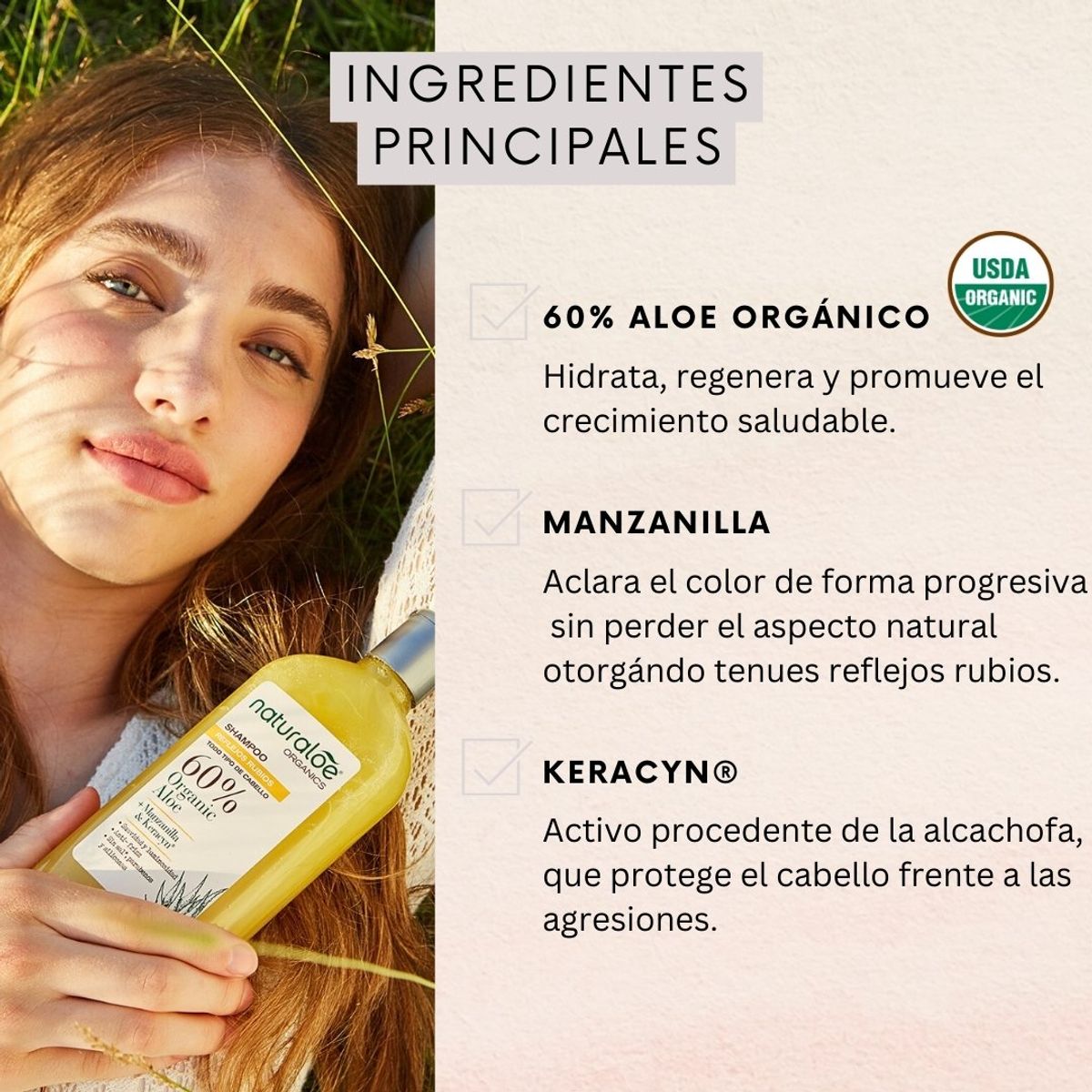 NATURALOE - Pack 3 Shampoo Reflejos Rubios 350 ml Naturaloe