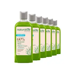 NATURALOE - Pack 6 Shampoo Hidratación Y Brillo 350ml