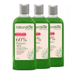 NATURALOE - Pack 3 Shampoo Control Caida Graso 350 ml