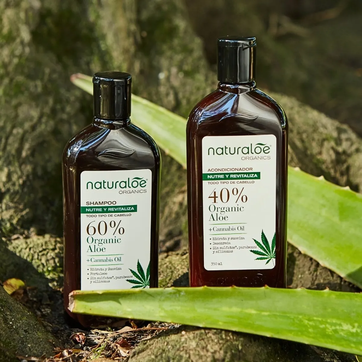 NATURALOE - Shampoo + Acondicionador Cañamo 350ml Naturaloe