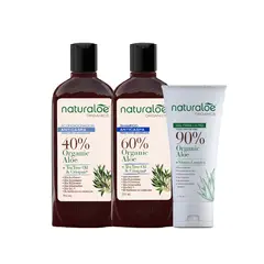 NATURALOE - Set Shampoo + acondicionador Tea Tree + Gel de piel 150ml
