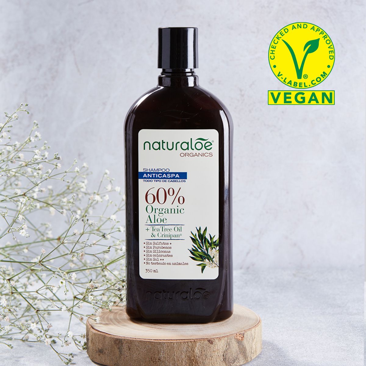 NATURALOE - Set Shampoo + acondicionador Tea Tree + Gel de piel 150ml