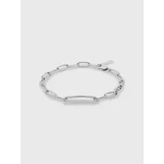 CALVIN KLEIN - Pulsera Oval Link Plateado