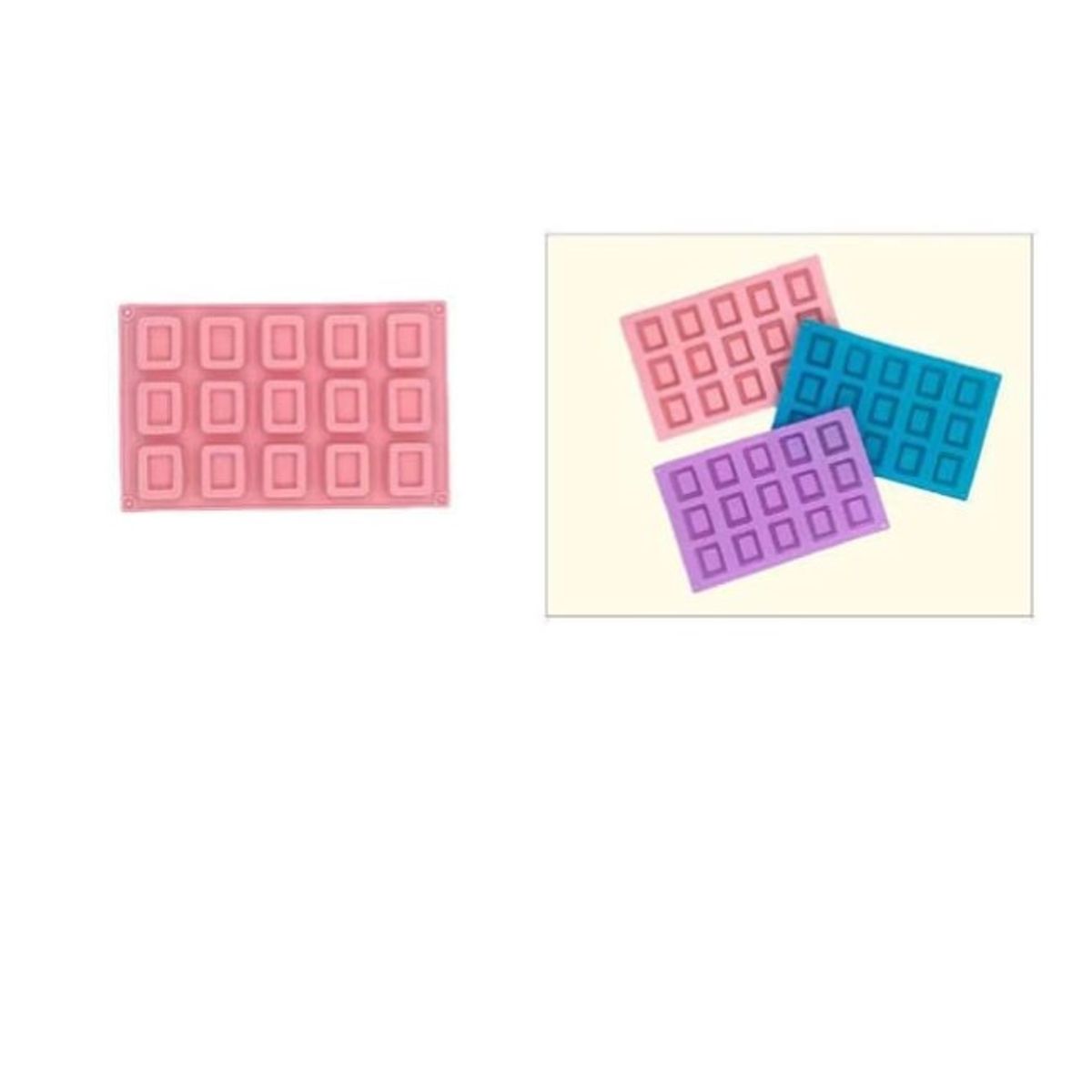 GENERICO - Molde De Silicona De 15 Divisiones Colores Surtidos