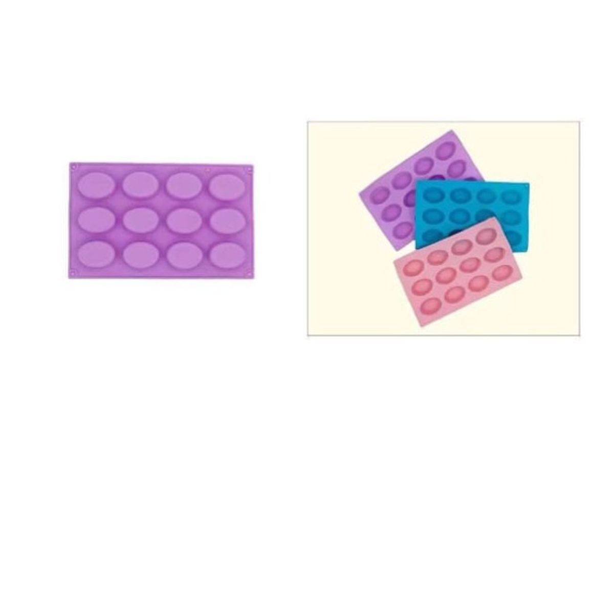 GENERICO - Molde De Silicona De 12 Divisiones Colores Surtidos