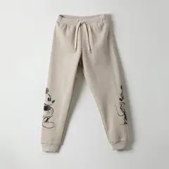 DISNEY - Pantalon De Buzo Niña Minnie And Mickey Beige