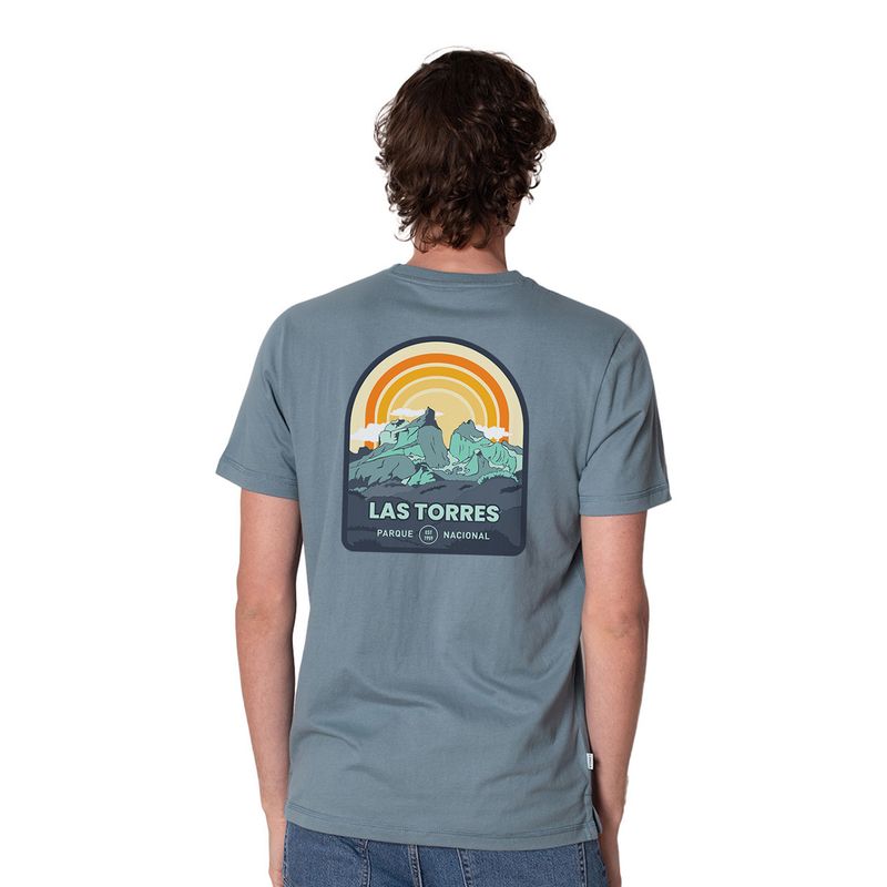 LENGA - Polera Hombre Uv+pro Algodón Orgánico Las Torres Horizonte Lenga®