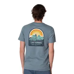 LENGA - Polera Hombre Algodón Orgánico Las Torres Horizonte protección UV