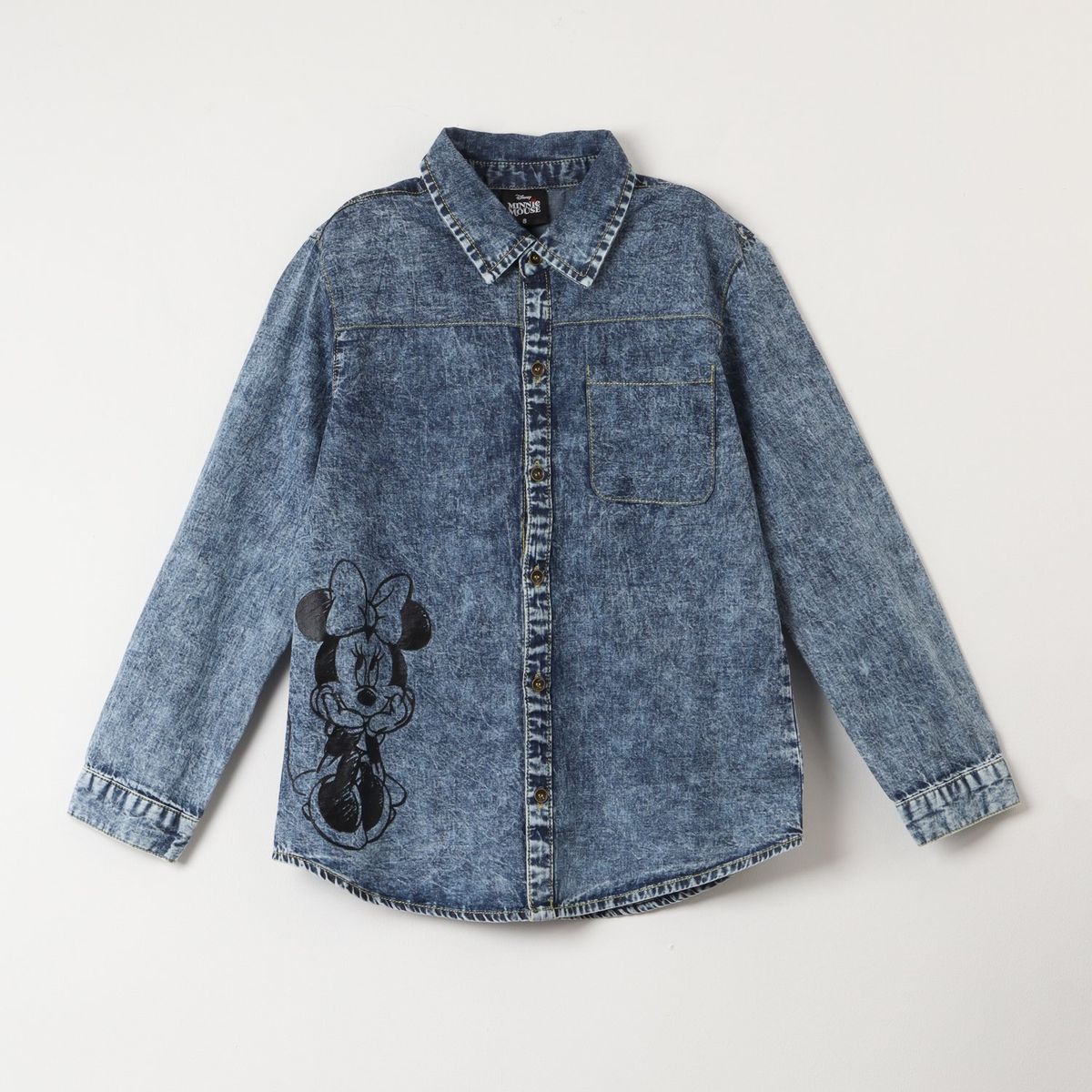 DISNEY - Camisa Niña Minnie Pensativa Azul Disney