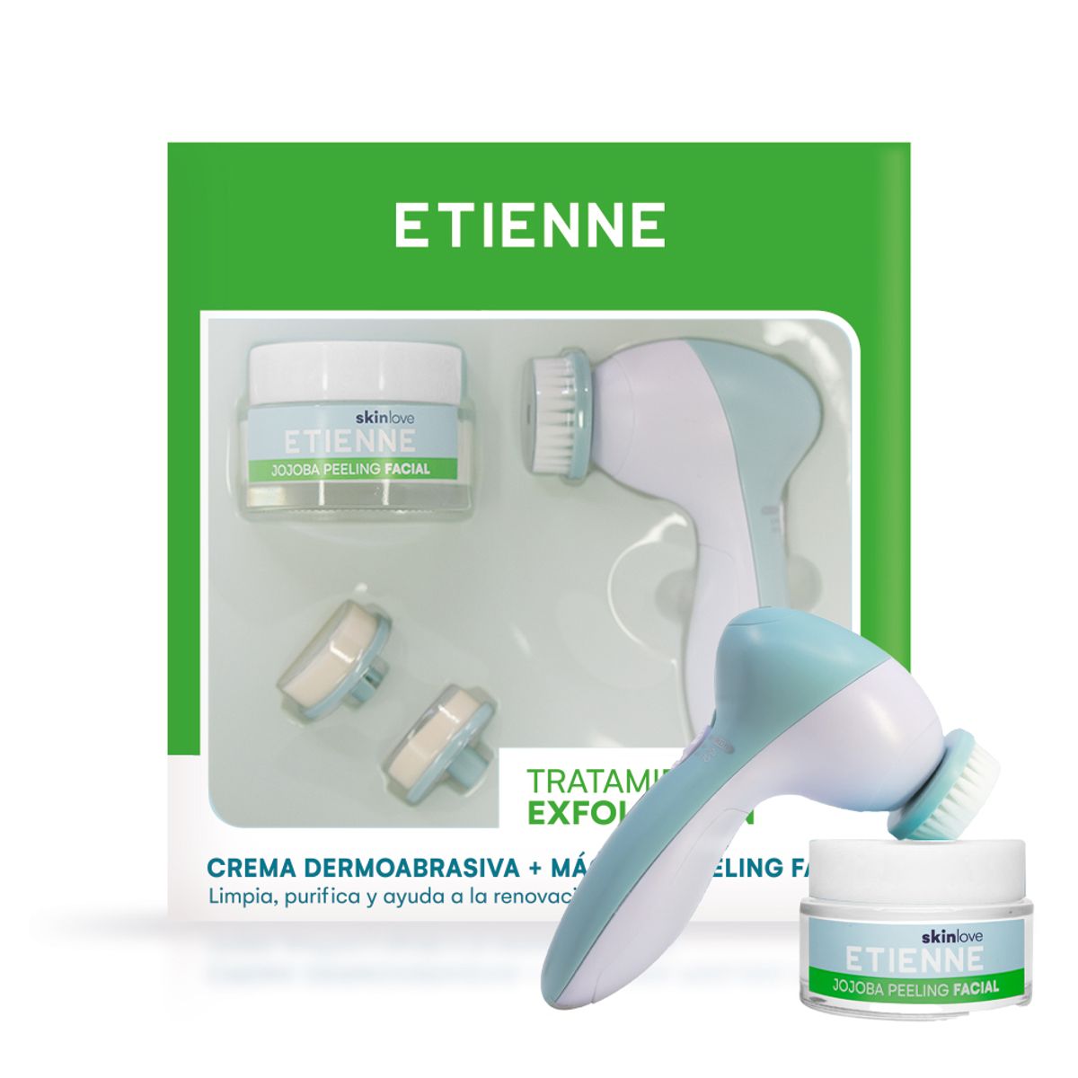 ETIENNE - Set Crema Dermoabrasiva Jojoba 50gr + Máquina Dermoabrasiva