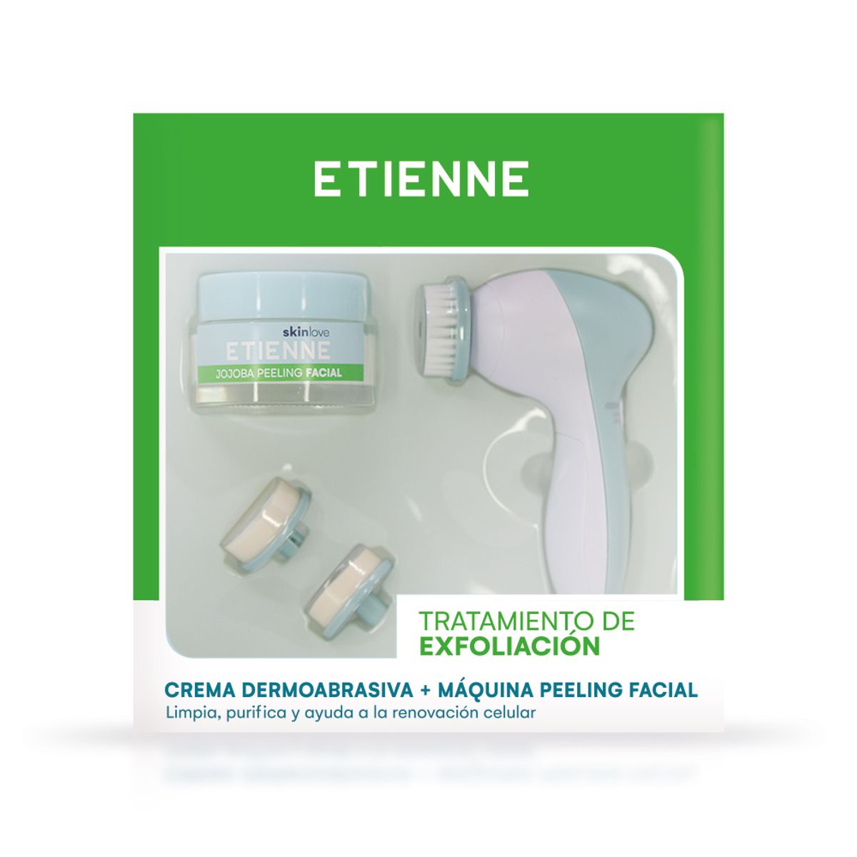 ETIENNE - Set Crema Dermoabrasiva Jojoba 50gr + Máquina Dermoabrasiva