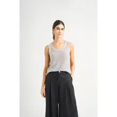 VELEZ - Vélez Polera Tejida Para Mujer Efecto Metalizado Lúre Gris