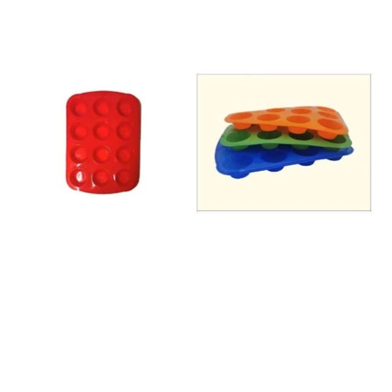 GENERICO - Molde De Silicona De12 Divisiones Colores Surtidos Queque