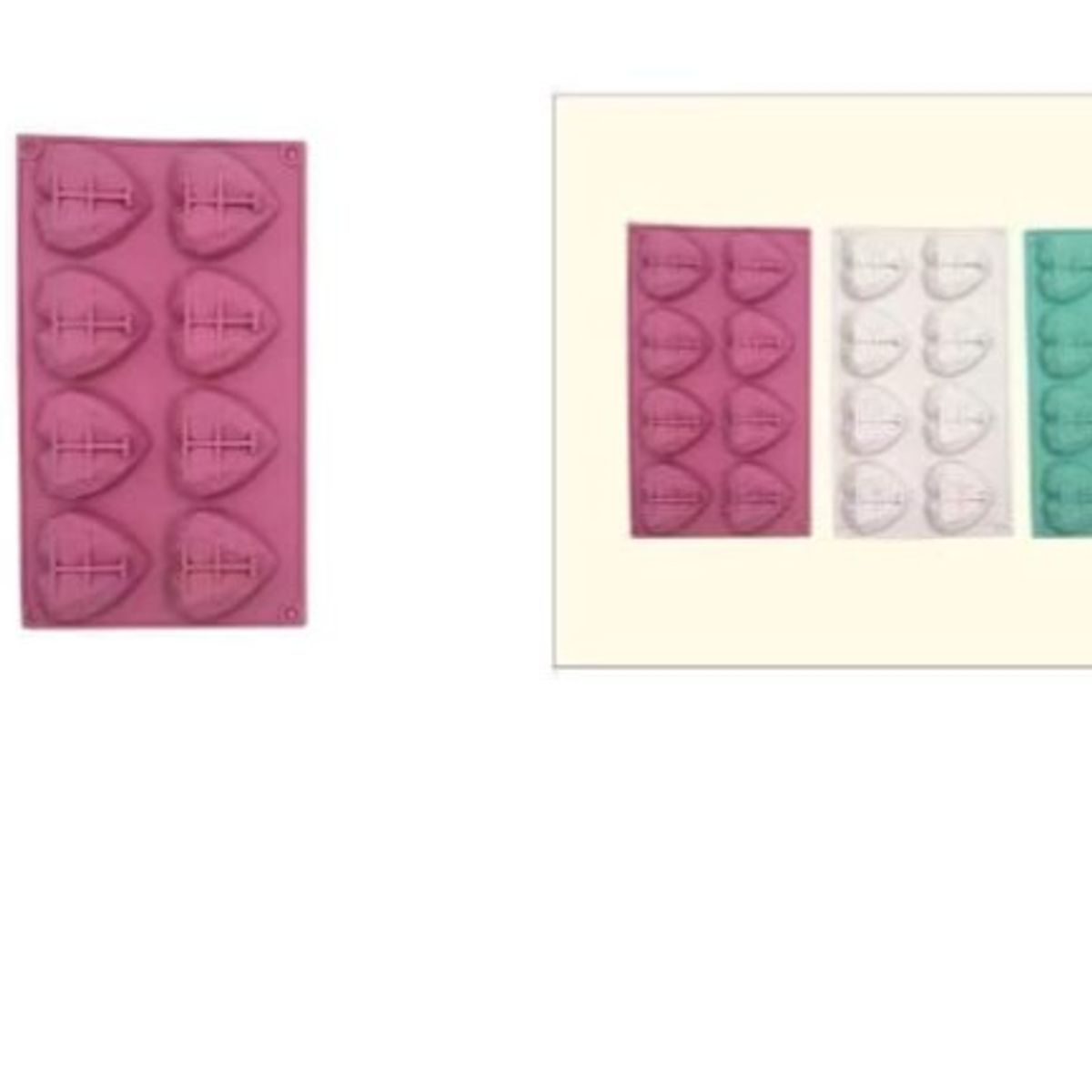 GENERICO - Molde De Silicona 8 Divisiones Forma Corazon