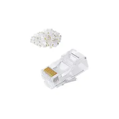 GENERICO - Conectores RJ45 De Paso Cat6, Paquete de 100 Conectores