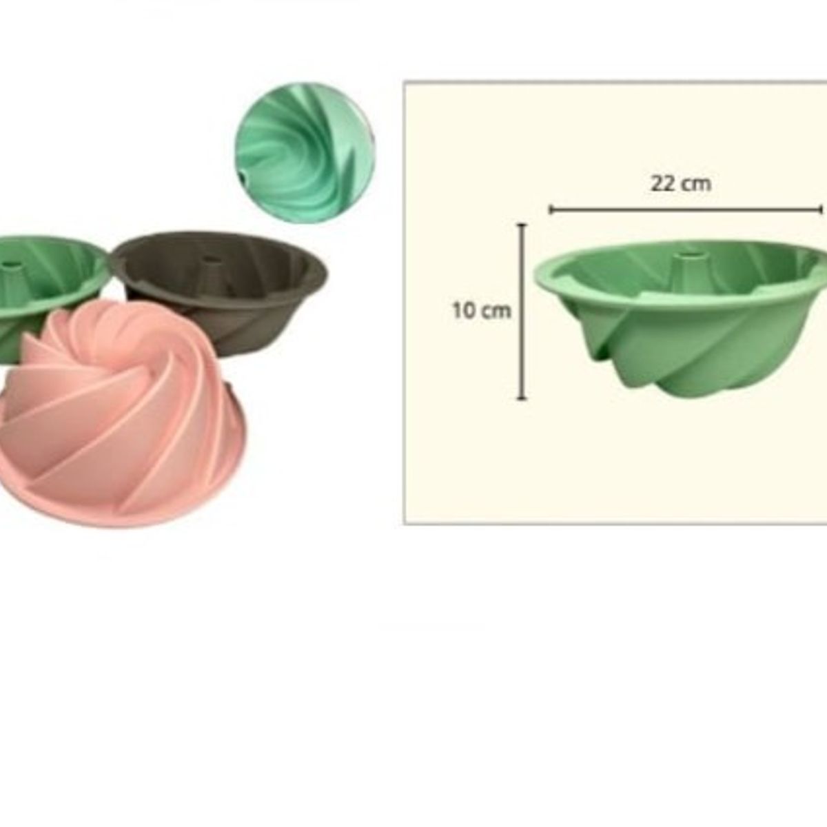 GENERICO - Molde De Silicona Forma Queque Colores Surtidos