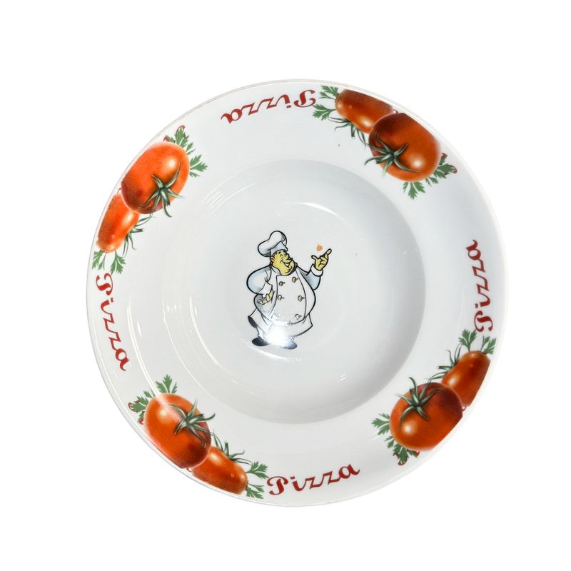 GENERICO - Plato Hondo de Cerámica para Pasta Diseño Italiano - 31 cm