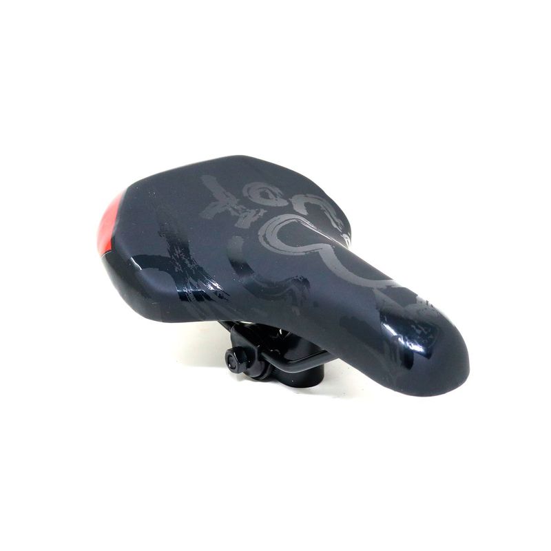 GENERICO - Sillin Asiento Bicicleta Niño Aro 12-20 Acolchado Rojo negro