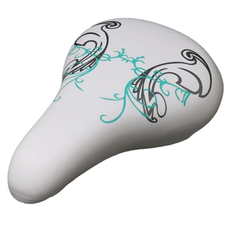 GENERICO - Sillin Asiento Bicicleta Niño Aro 12-20 Acolchado blanco