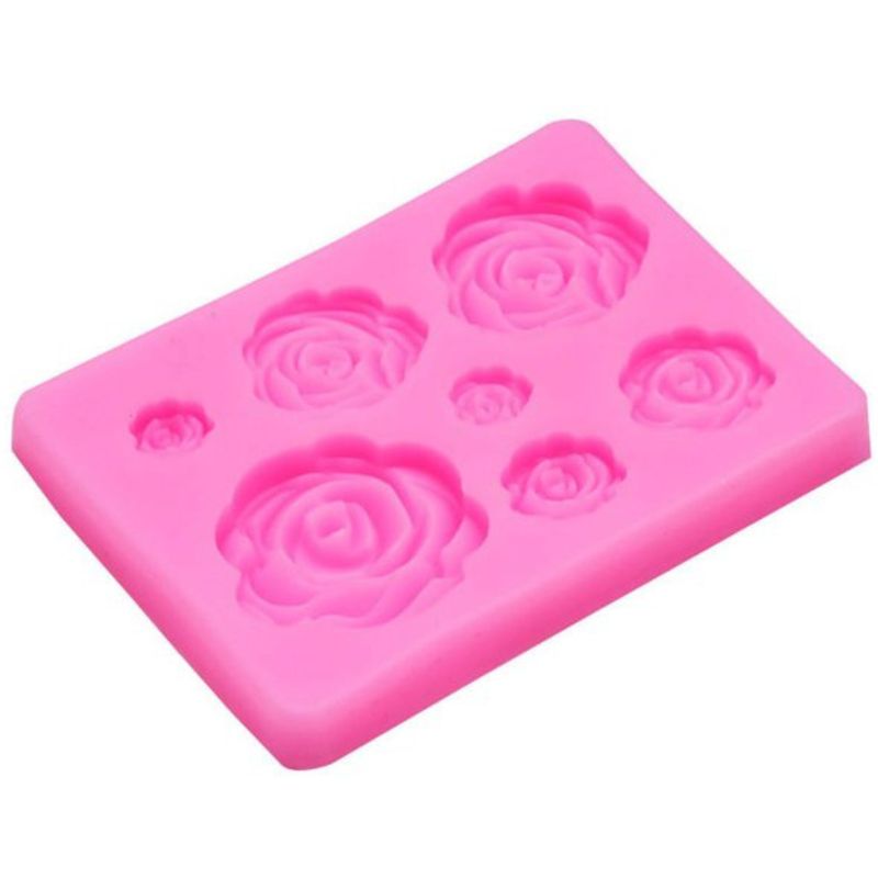 GENERICO - Moldes 7 Espacios Rosas de Fondant