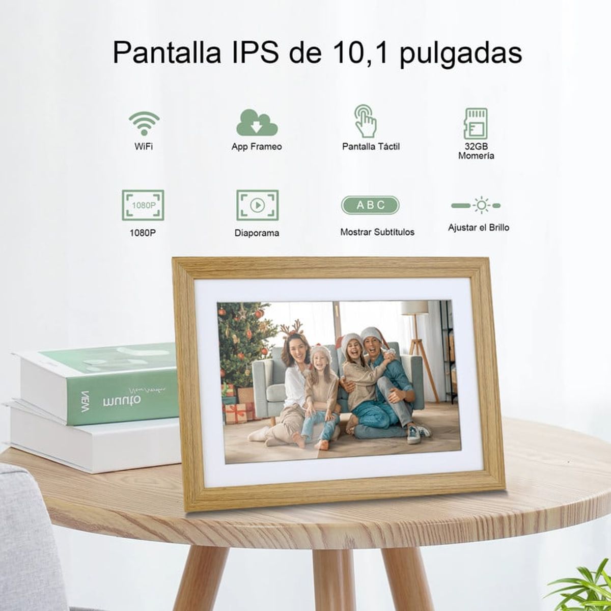 VEIDOO - Marco de fotos digital Veidoo 10.1 32GB WiFi Familiar - Burlywood