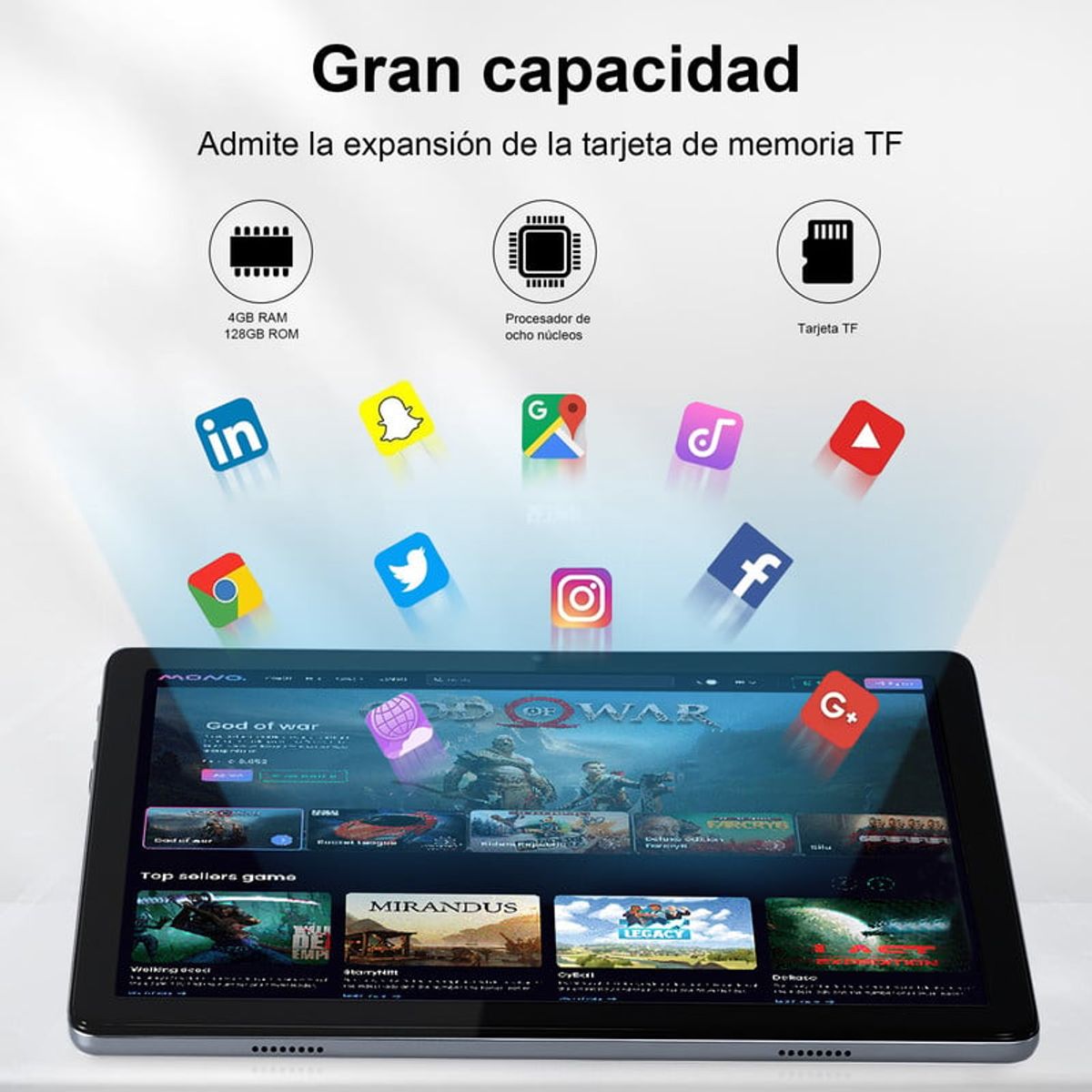 VEIDOO - Tablet Veidoo 10.1'' 4GB RAM 128GB ROM Quad-Core