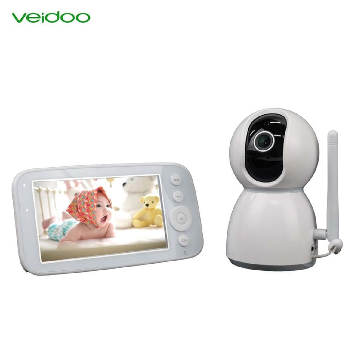 VEIDOO - Monitor de bebés Baby monitor control remoto 5 HD 1080P