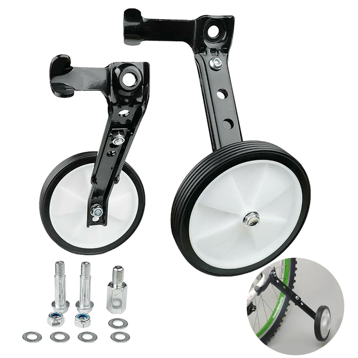 KUANGYE - Ruedas Laterales Estabilizadoras Reforzada Regulables 16-22