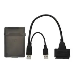 MALIK - ADAPTADOR USB 3.0 A SAATA 2.5 CON DOBLE USB Y CAJA