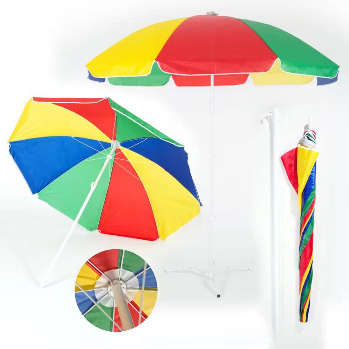 GENERICO - Quitasol Grande Para Verano Con Protección uv Multicolor 150CM