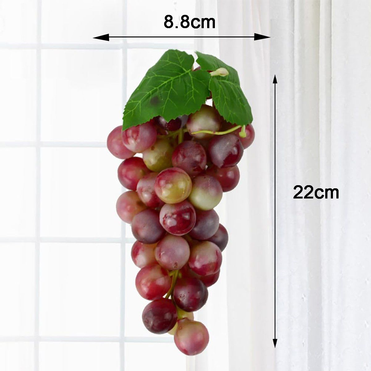 BITART - Uvas Artificiales Fruta Sintética Decoración Bodegón-rojo