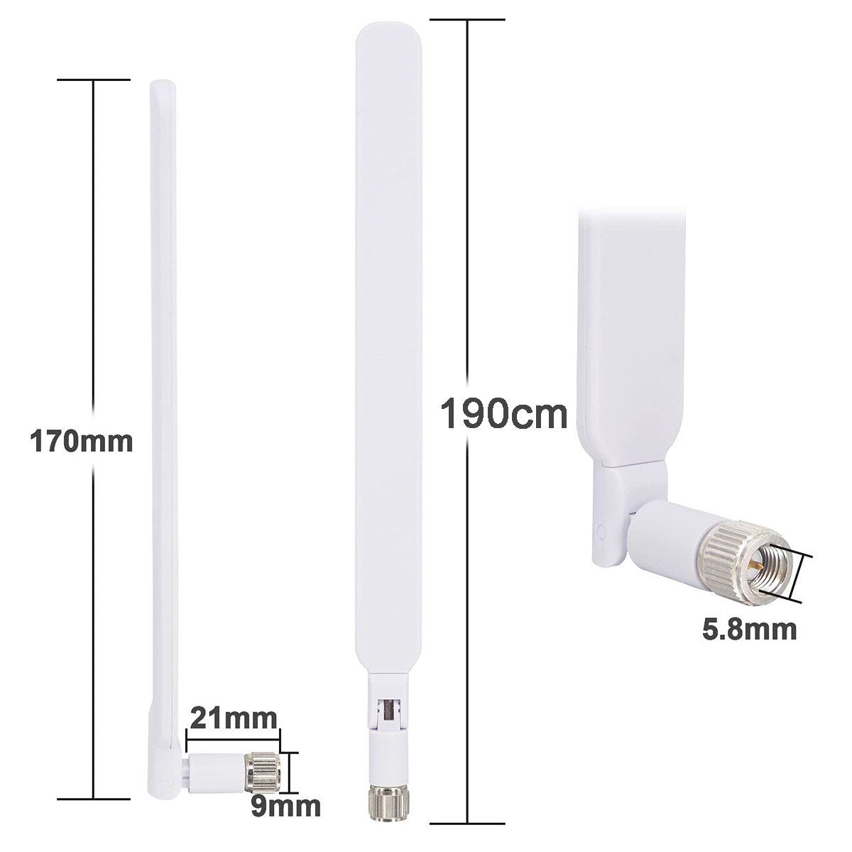 BITART - 2 Pcs 4g/3g Antena Para Huawei Router B310, B612, B315, Etc.