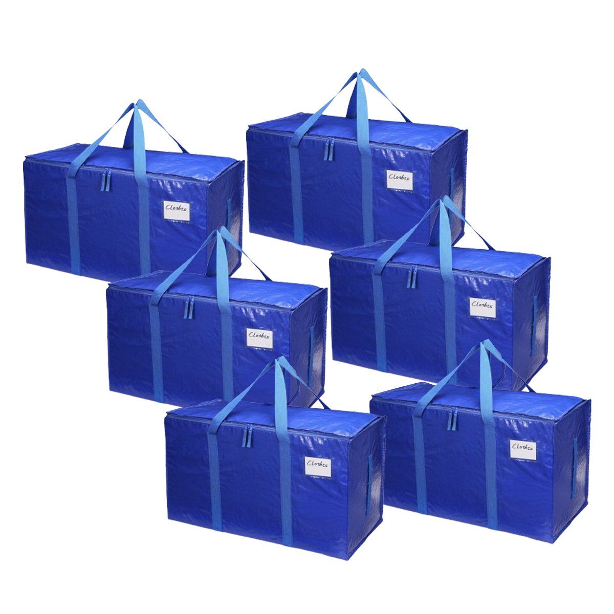 BITART - Pack 6 Bolsas De Mudanza Y Almacenamiento Extra Grande 90lts