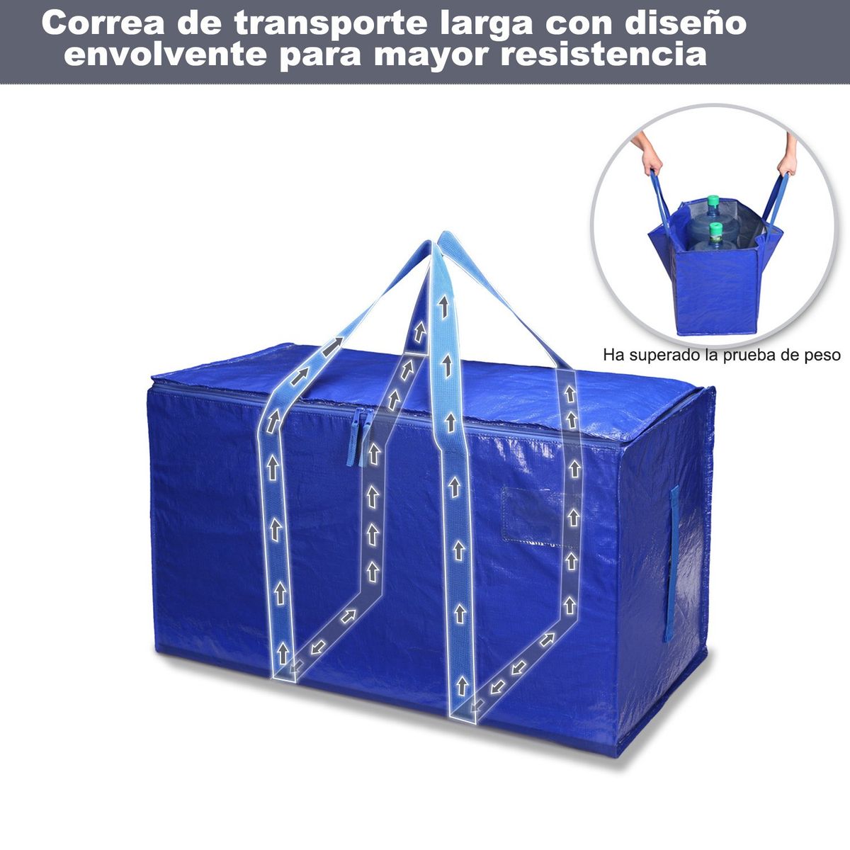 BITART - Pack 6 Bolsas De Mudanza Y Almacenamiento Extra Grande 90lts