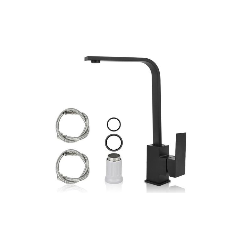 GENERICO - Llave Monomando Lavaplatos Extensible Profesional Niquel Negro