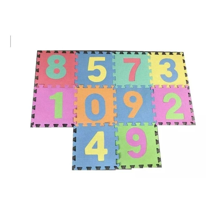 GENERICO - Alfombra Goma Eva Set 10 Cuadros Animales 30x30 Bebes Niños